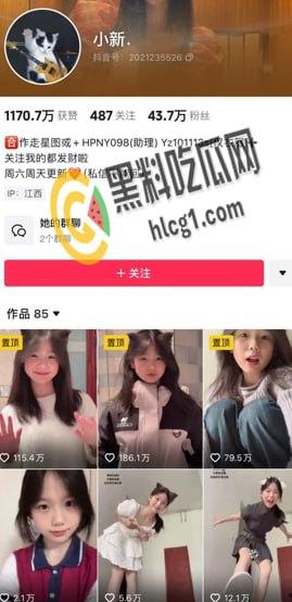 抖音快手双平台萝莉系网红博主 总计50w粉丝小新 在外网做福利姬视频流出!-1