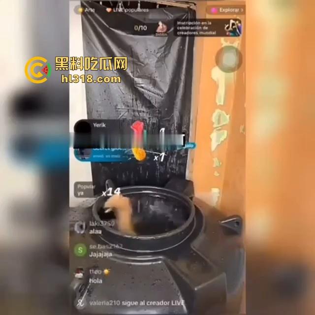 TikTok博主直播事故,为了吸引观看量想悬挂在水面上,结果卡在桶里,他在成千上万的观众面前淹死了。-7