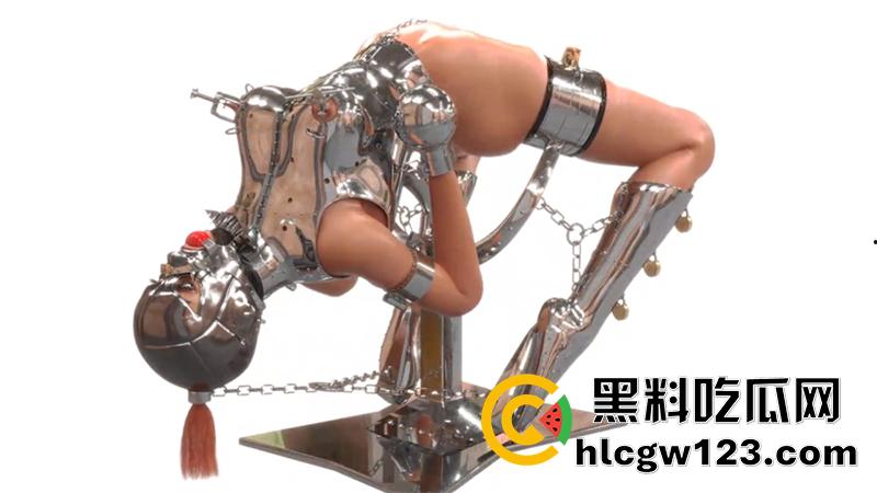 老外SM性虐用品展览，各种玩法高清建模，倒立嘴里插尿管，乳头固定电击，这玩的也太变态了！-2