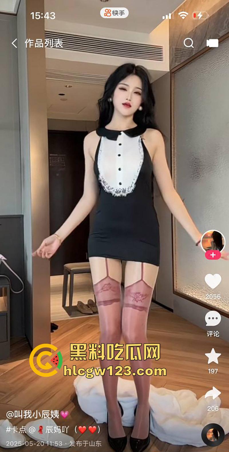 山东快手网红【叫我小辰姨】，极品身材美腿女神，穿各式丝袜擦边诱惑，给金主福利自拍流出！-3