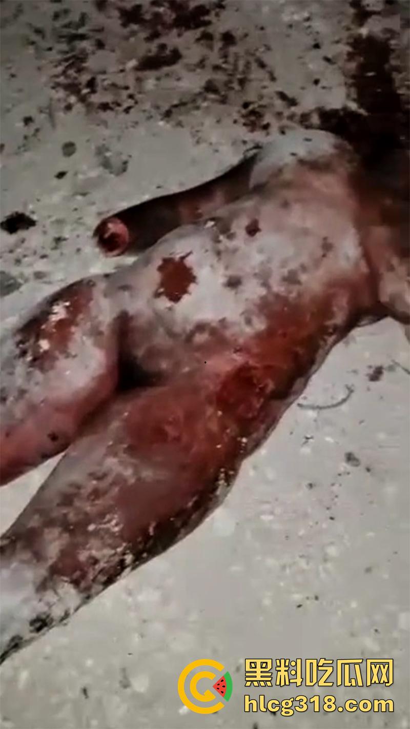 非洲大奶黑妹被砍断双手，棍棒砸扁头杀害后，被一群男子当场分尸割肉，还有人拿棍捅逼，真变态啊！-10