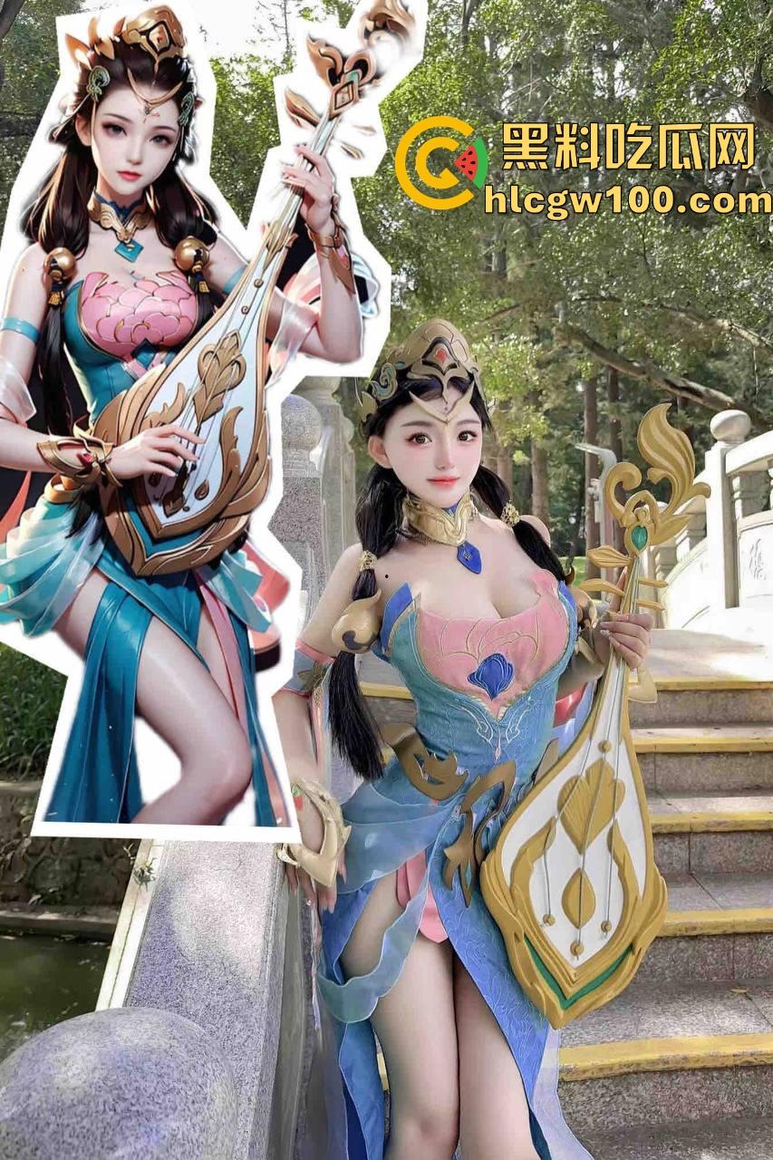 王者荣耀杨玉环奶量爆表，COS妹子大奶子乳交新玩法，这波操作真的很开门，奶妈果然不是白叫的！-1