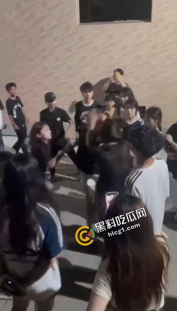 广西一社会村 一群精神小妹霸凌一女孩 拉倒在地上挥拳猛捶-2