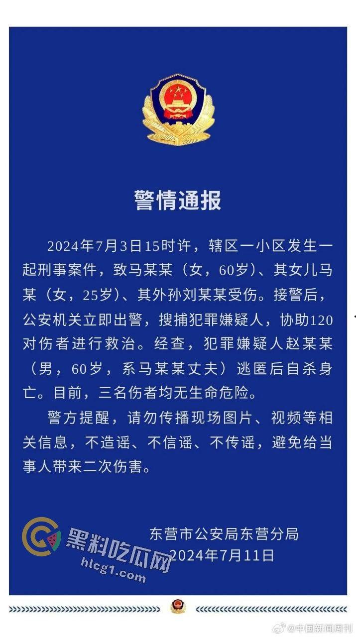 山东东营丈夫持斧砍伤妻子及两孩子后畏罪自杀，7月11日通报引发热议-9