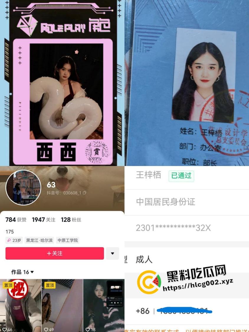 哈尔滨00后反差婊【王梓栖】实名曝光异地恋期间偷吃还录像  蕾丝眼罩情趣play 不愧是玩剧本杀的-1