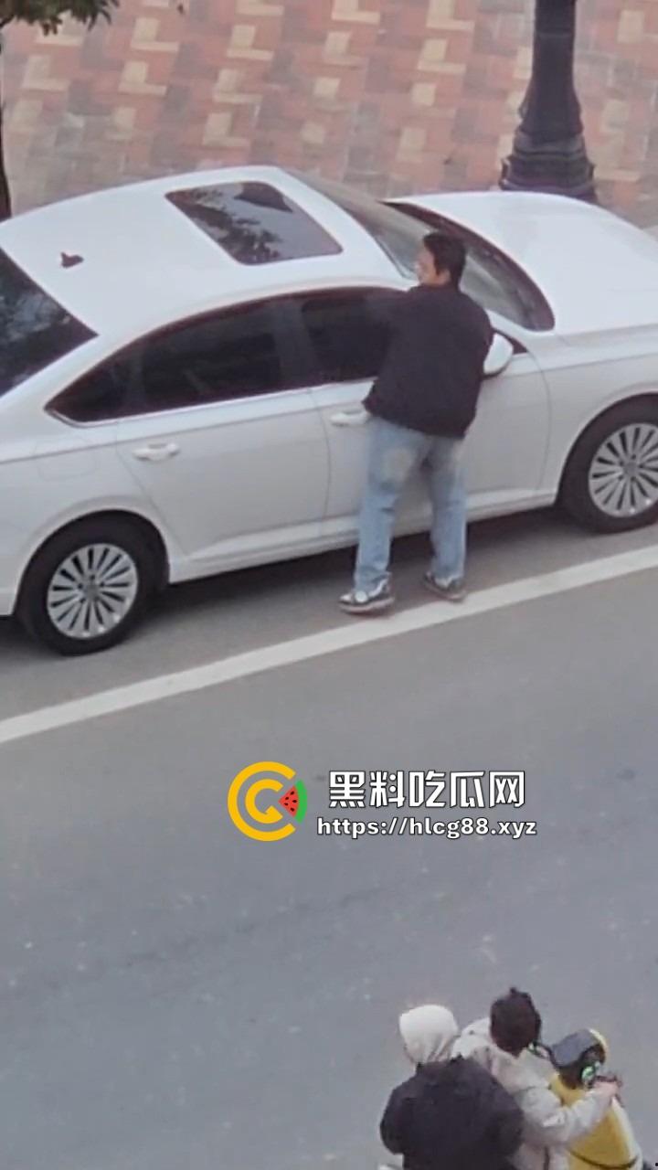 河南偷车小分队大白天开抢，一人爆车门硬撬，两傻逼骑小电驴望风，天网监控算个屁！-5