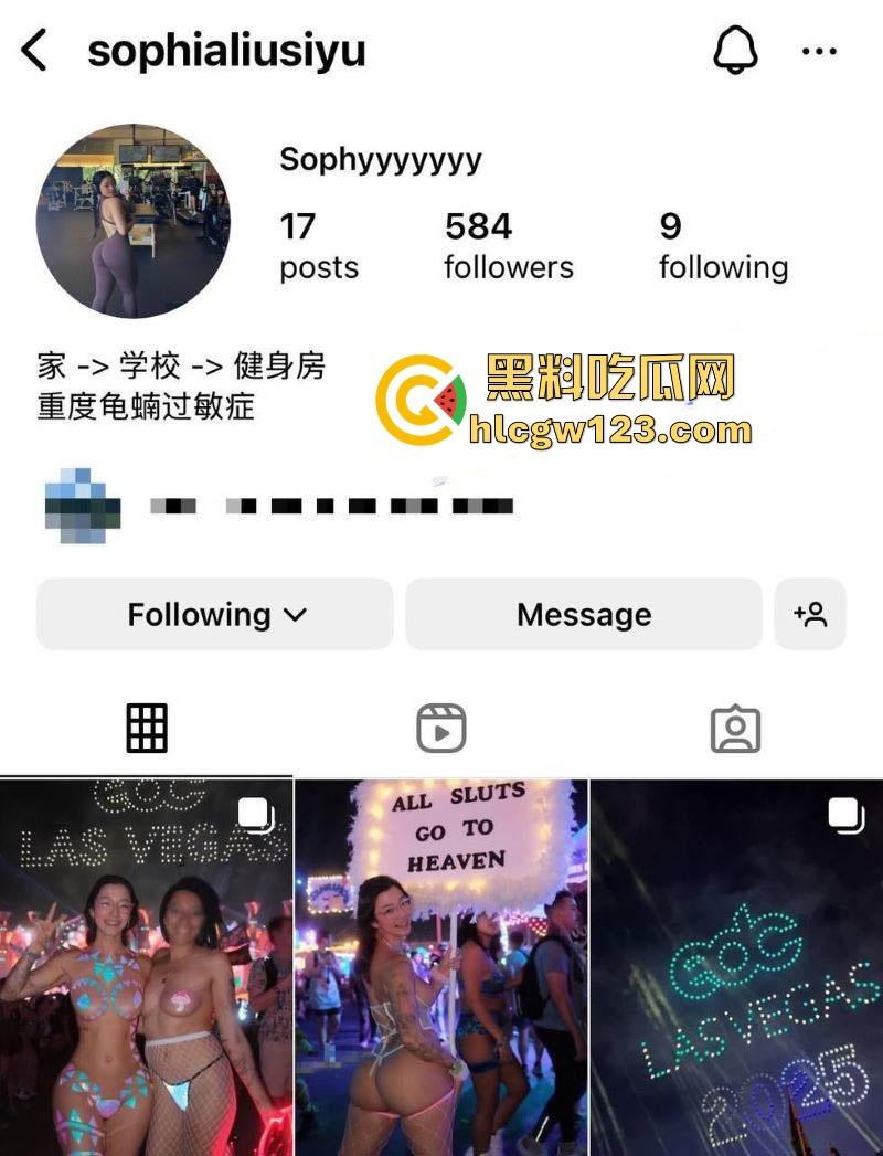 北美魅魔【Sophia刘】美国拉斯维加斯EDC电音节 穿露点战袍鼓励荡妇自由 与合租室友airbnb口交做爱视频流出！-2