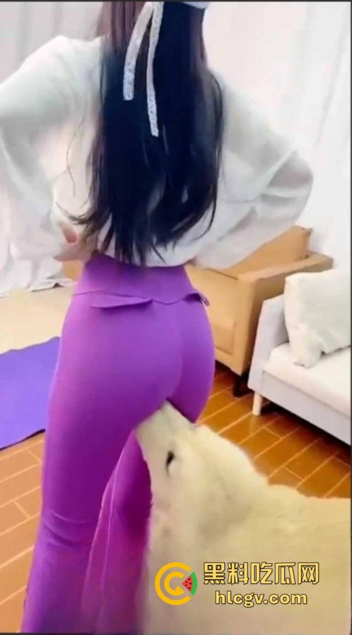 抖音小姐姐【香香公主】给科普兽交注意事项 每天都在和金毛上演人兽配!-19