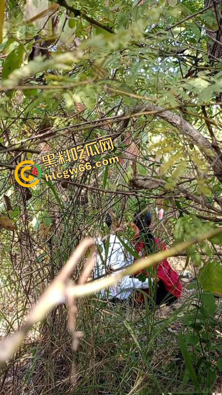 夏天的第一炮，小情侣树林野战开操果园大哥路过拍下全程，屁股抬得比桃子高，万物复苏逼也骚！-8