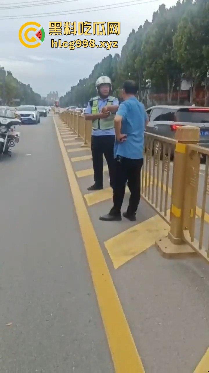 山东滕州男子当街暴揍交警!因不满罚款,上去直接开干!-2