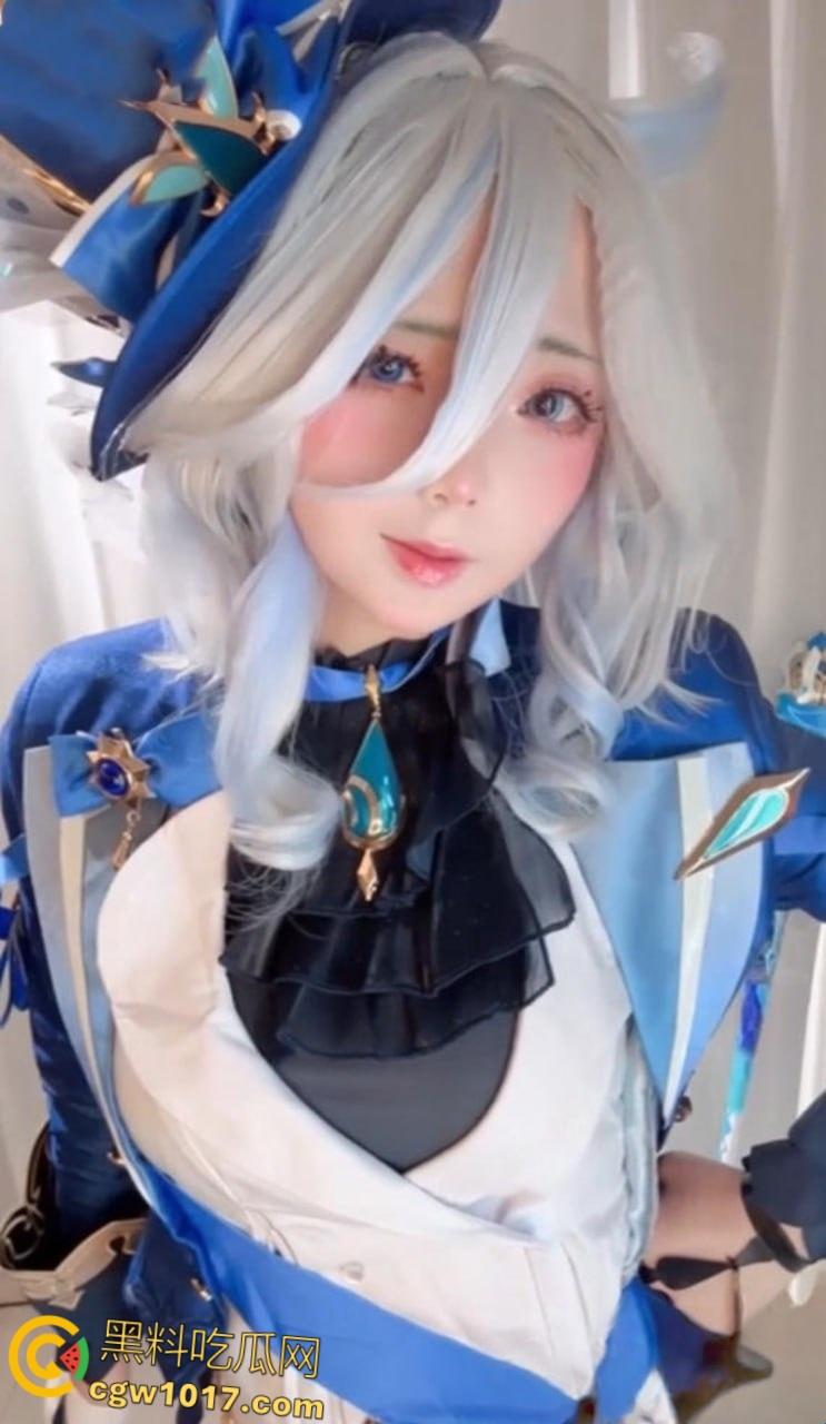 童颜巨乳福利姬【NagomiteiChuchu】，大尺度福利流出，Cos原神芙宁娜，美乳套弄假屌，道具自慰淫水喷溅！-2