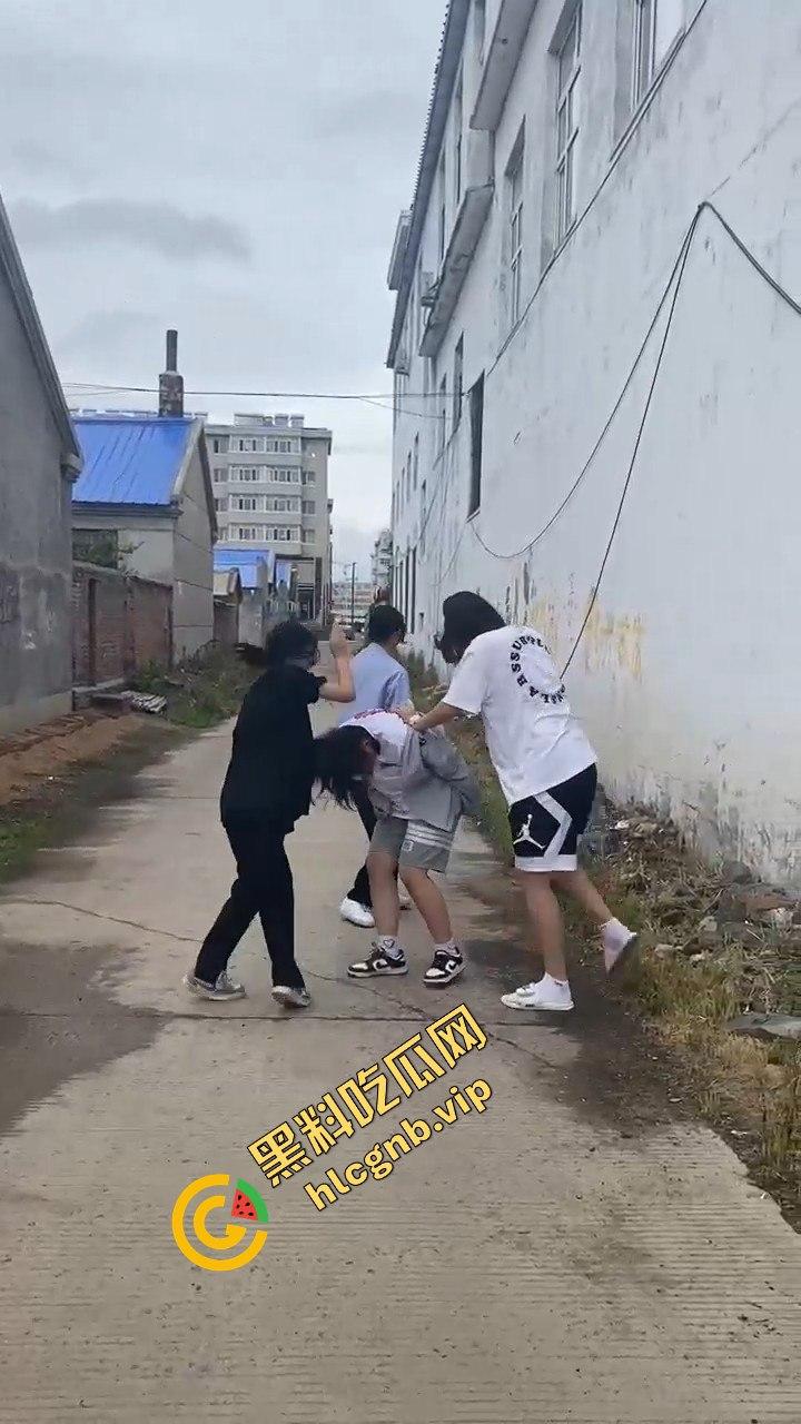 村里小太妹集体霸凌！三人围攻一个，扇来扇去真是无法无天-6