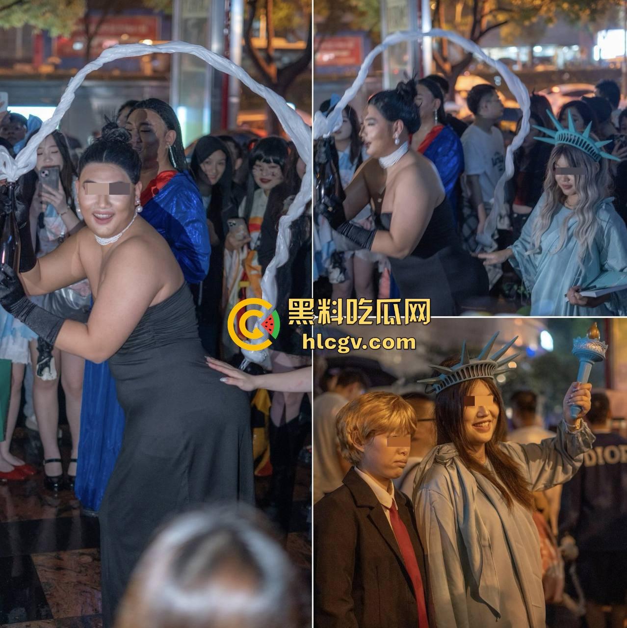 上海中山公园coser夜晚集体发疯,唱歌玩得嗨被带走!场面混乱如甄嬛传翻拍!-7