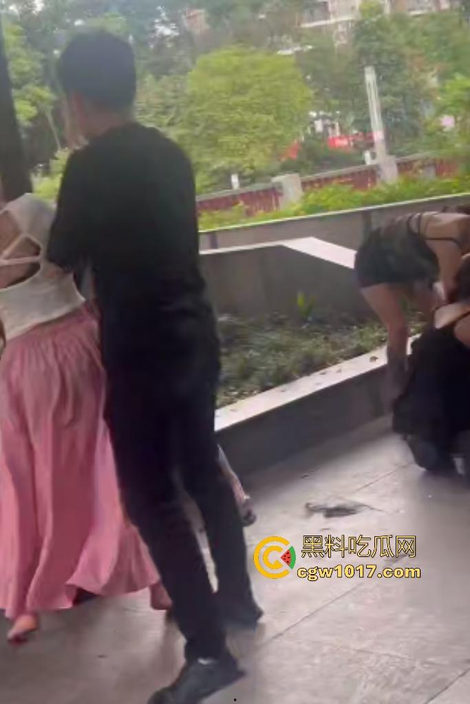 成都白天精神小妹集美们6打3!高跟踹头脱鞋底砸脑门太狠,三人牛逼抗打多人围殴,最后还得是男人来拉架!-6